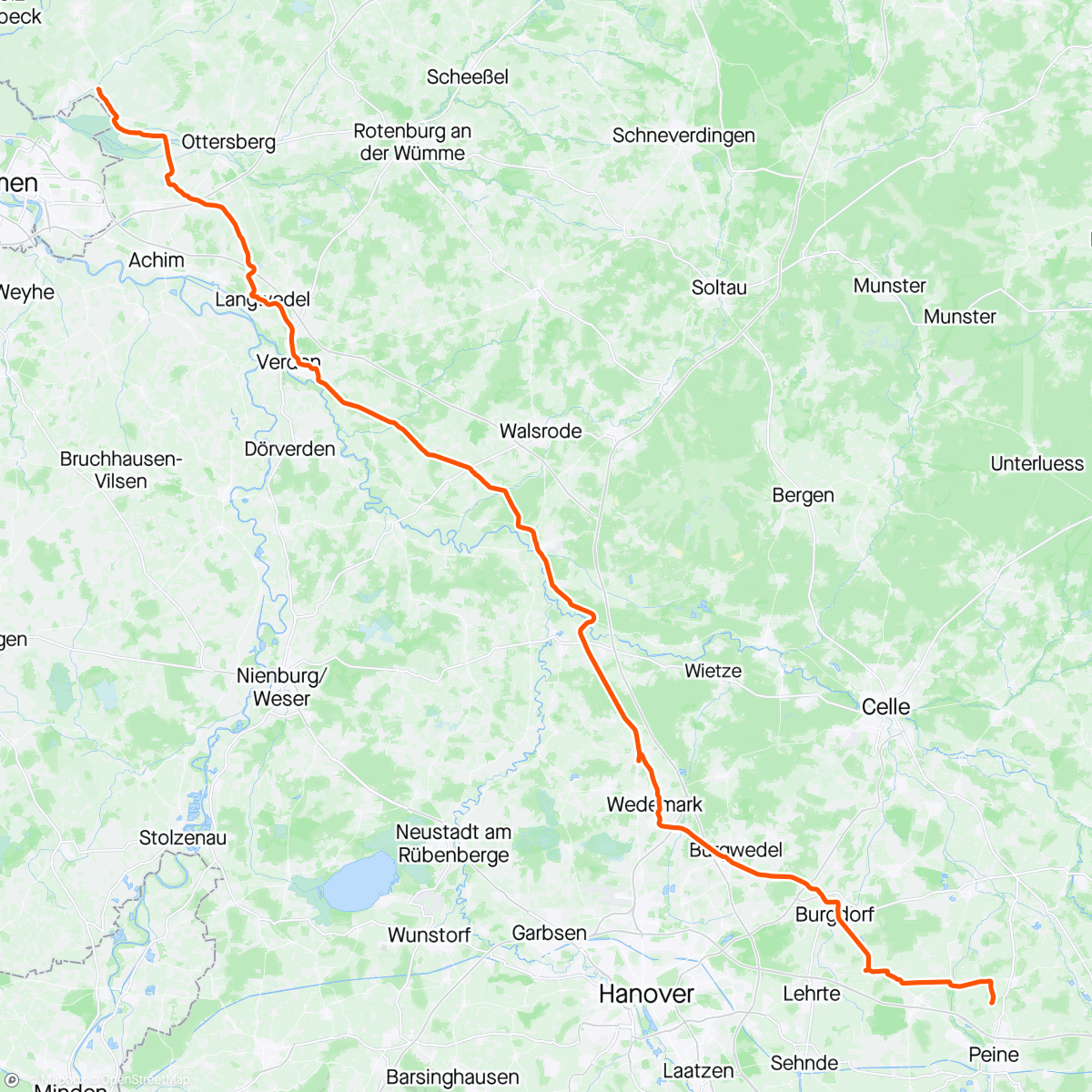 アクティビティ「ab nachhause etappe 2」の地図