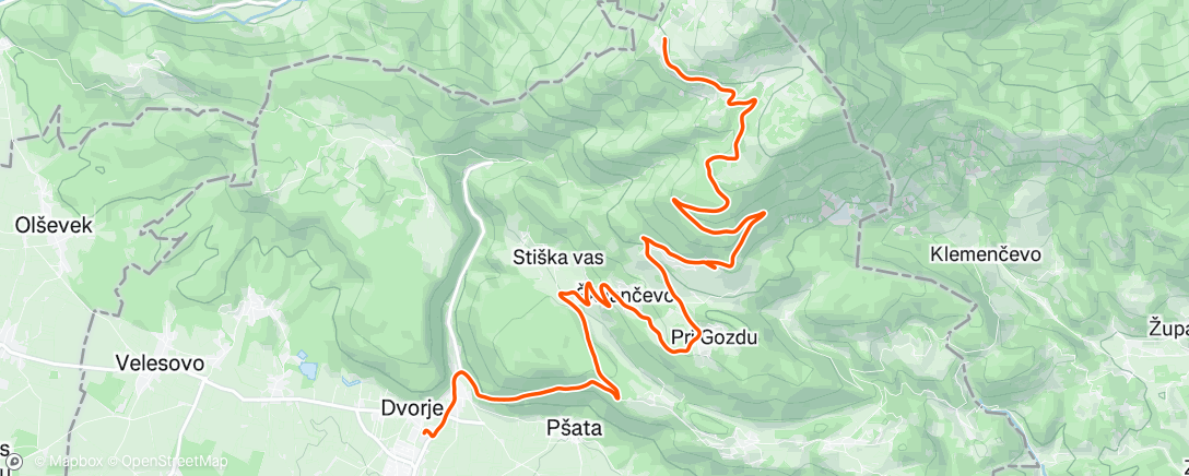 Map of the activity, Doj