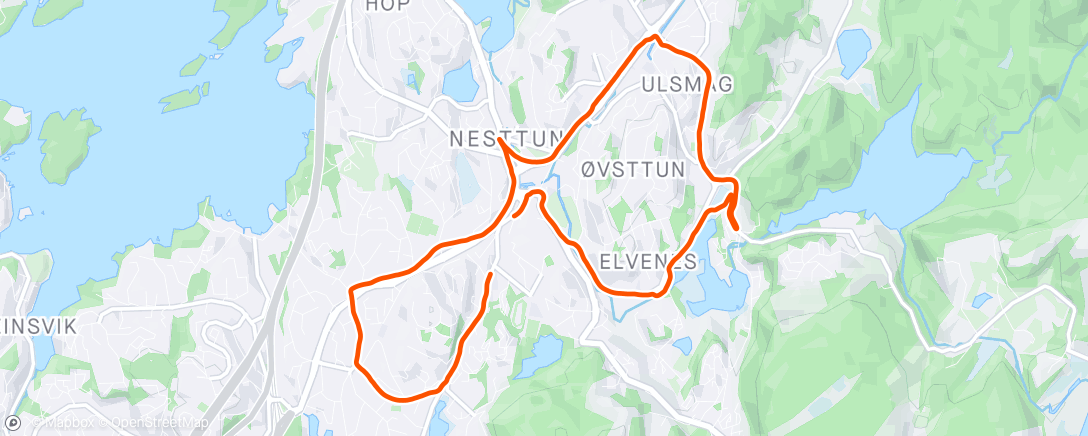 Map of the activity, Lunch Run