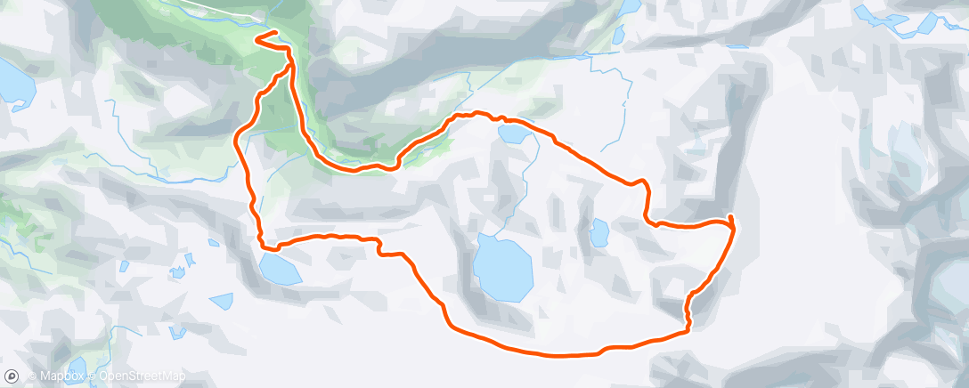 Map of the activity, Nydelig dag på Okstindbreen