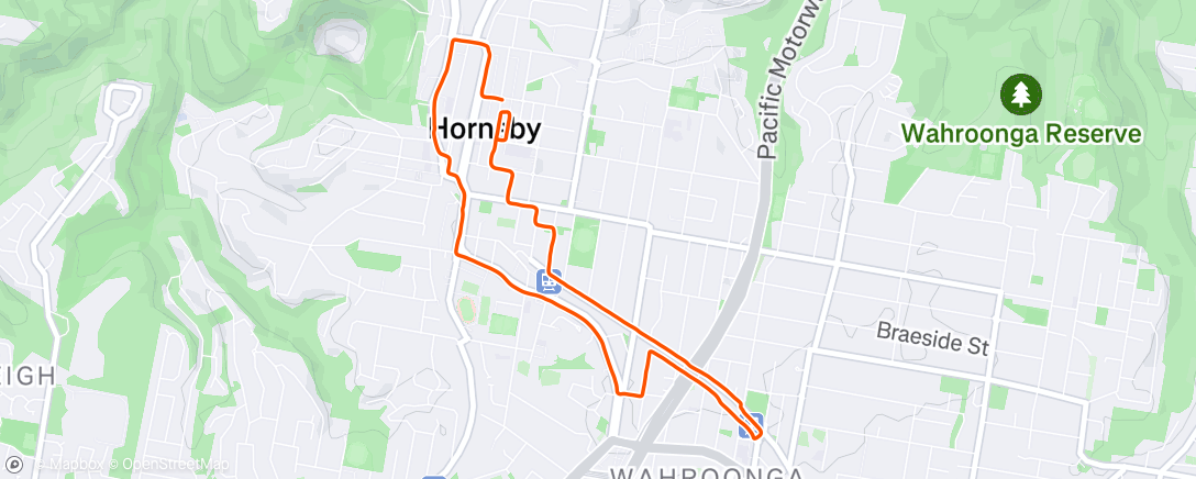Map of the activity, Morning Run