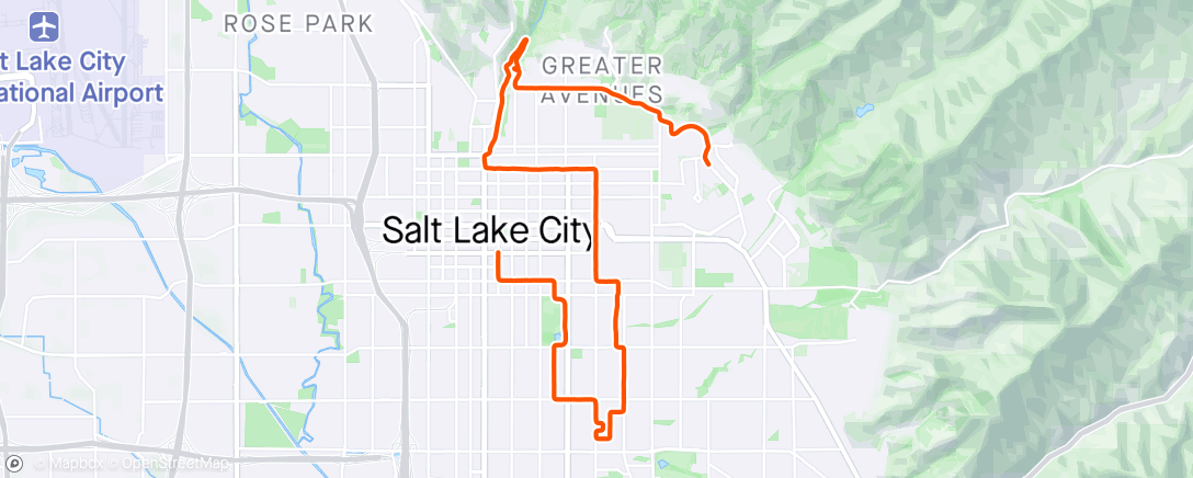 アクティビティ「SLC half marathon」の地図