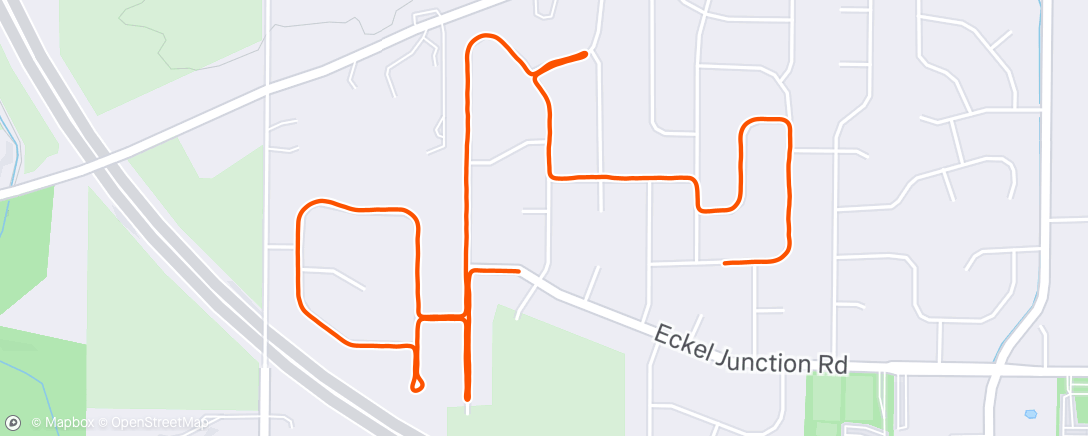 Map of the activity, Morning Run