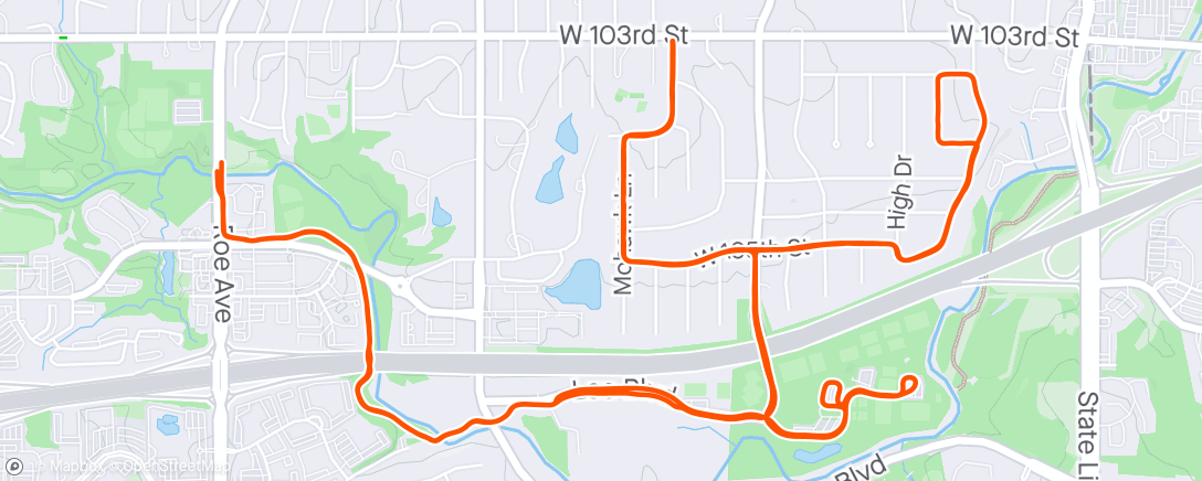 Map of the activity, Tandem Evening Ride