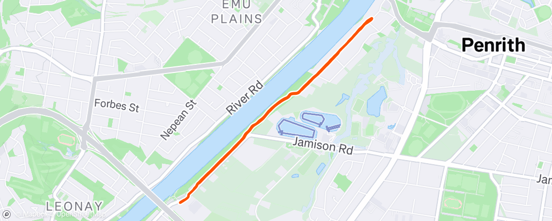 Map of the activity, Morning Run