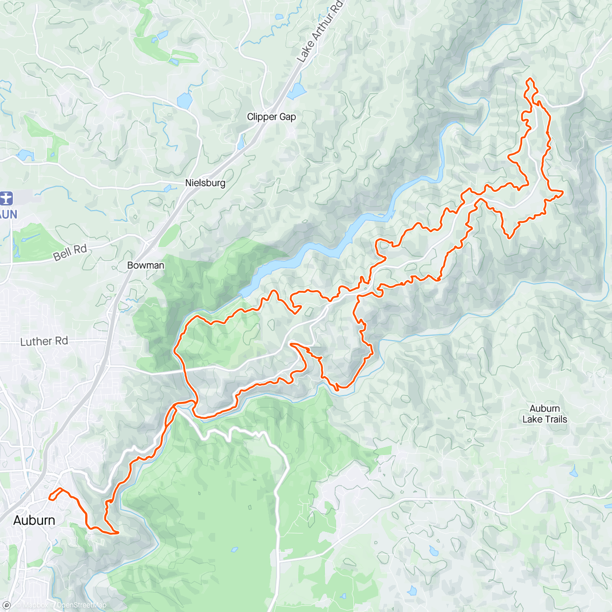 Map of the activity, Canyon’s 50k
