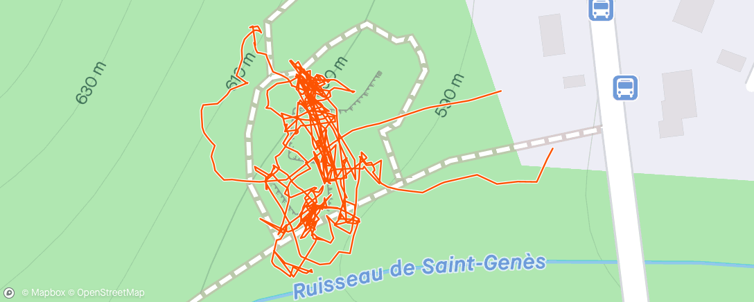 Map of the activity, Escalade le matin