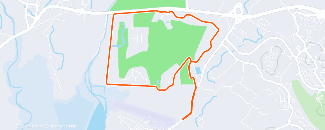 Map of the activity, Afternoon Run
