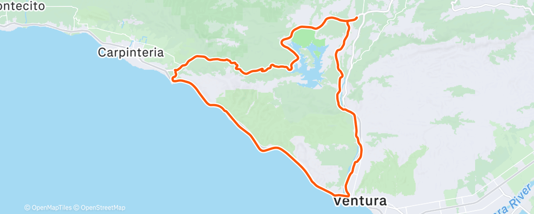Map of the activity, Lunch Ride