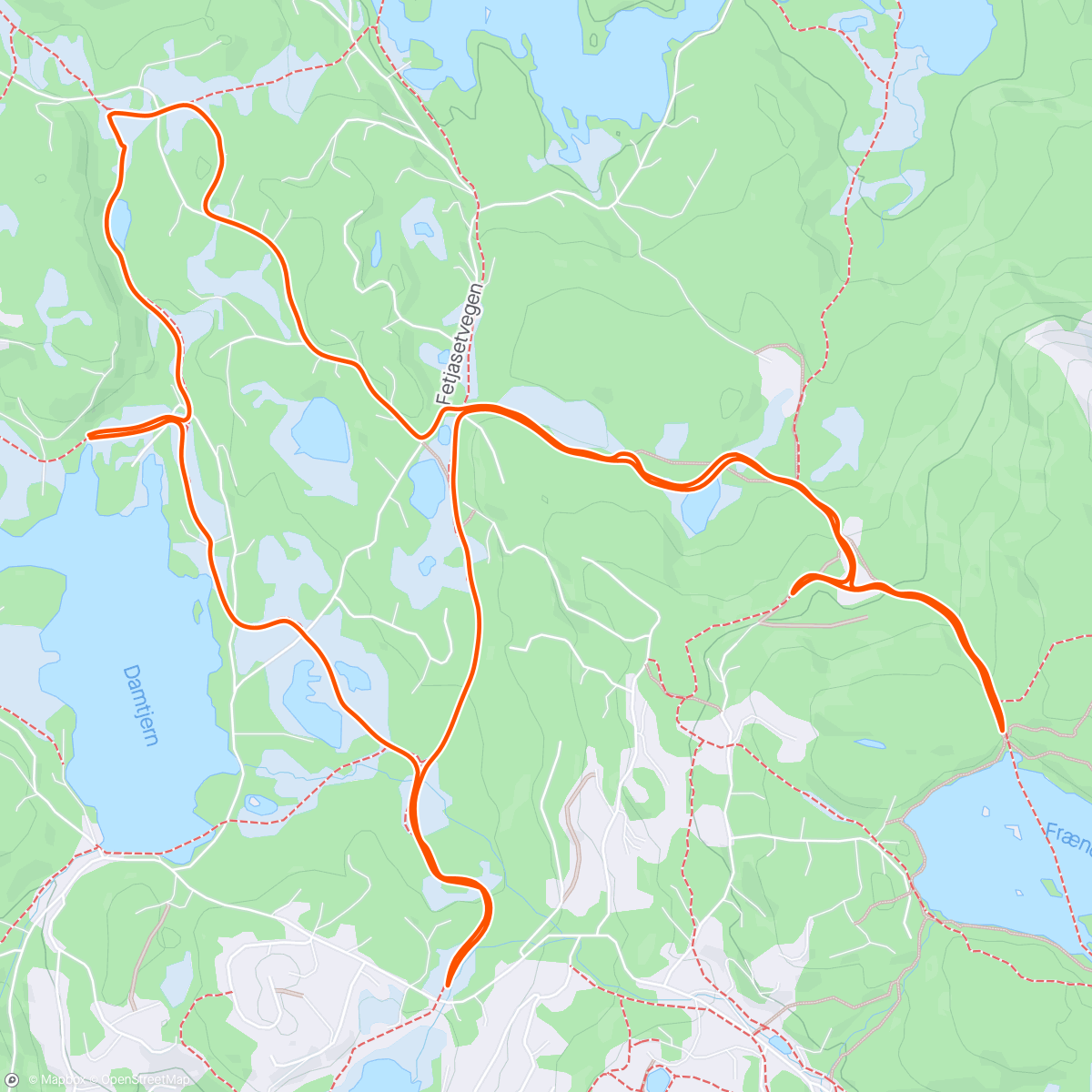 Map of the activity, Dagens andre økt. Frenningen