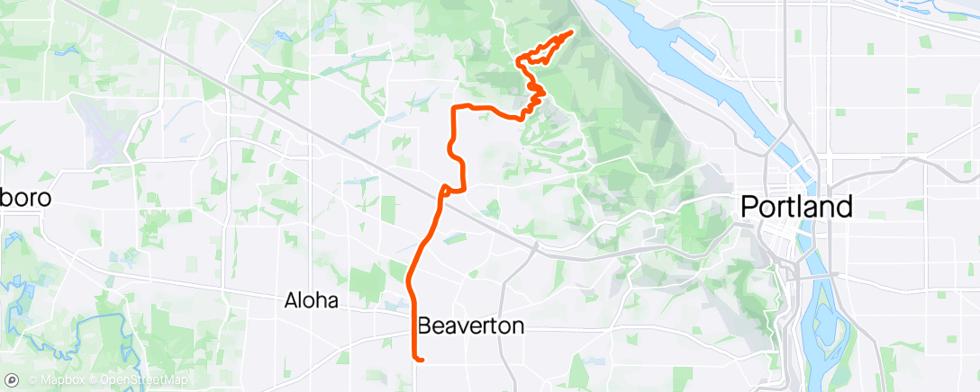Map of the activity, Forest Park and back