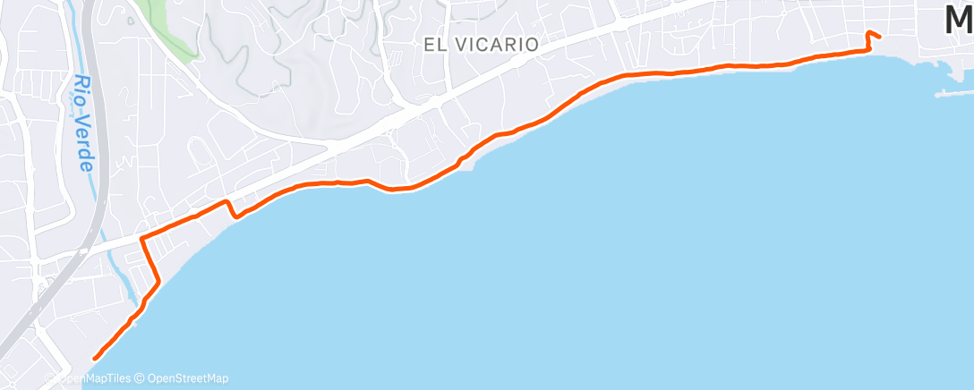 Map of the activity, Lunch Run