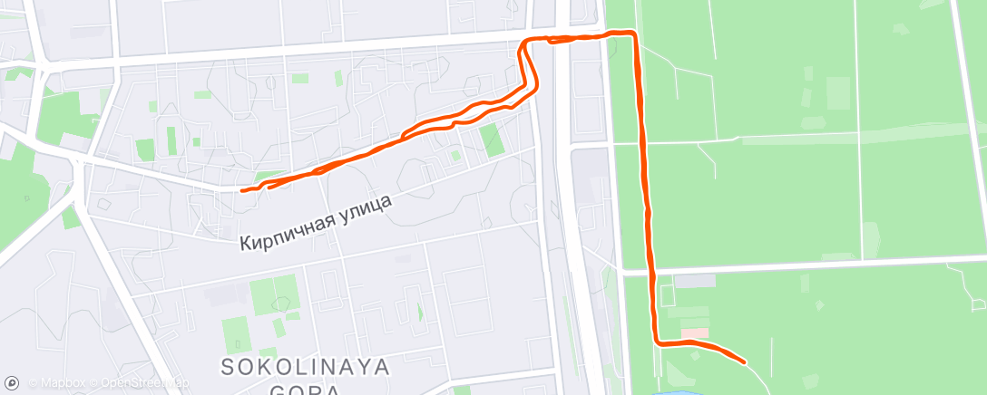 Map of the activity, Night Run