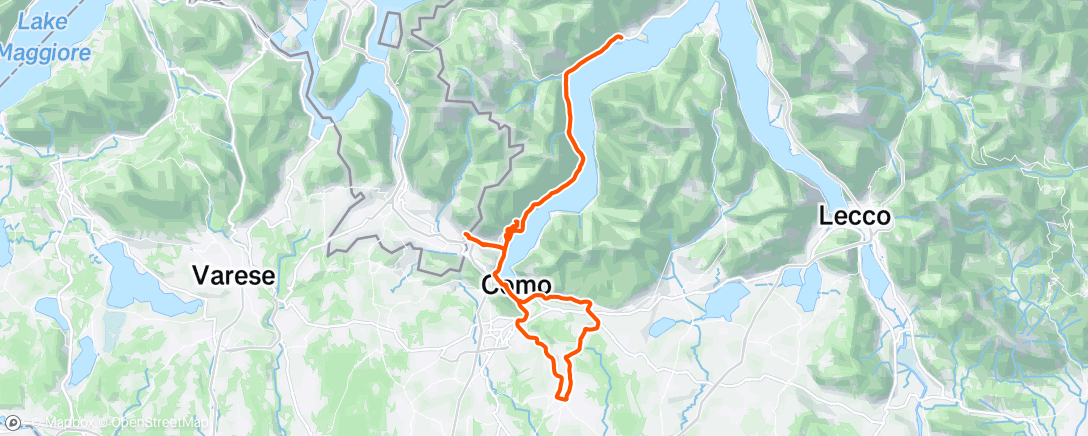 Mapa de la actividad (Pedalata mattutina)