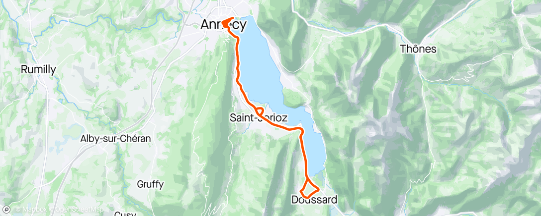 Map of the activity, Marathon d’Annecy ☀️🥵☀️