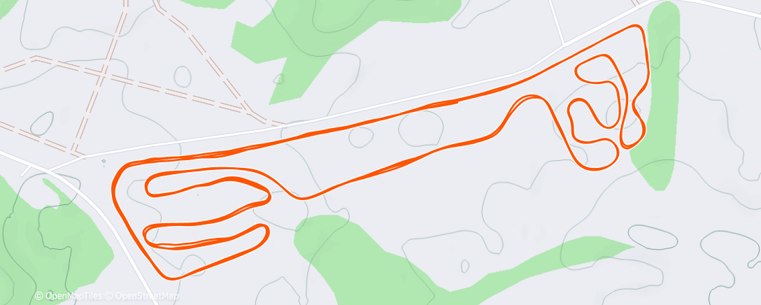 Map of the activity, Afternoon Run