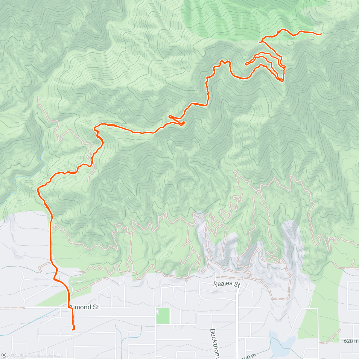 Map of the activity, West Cucamonga Truck Trail