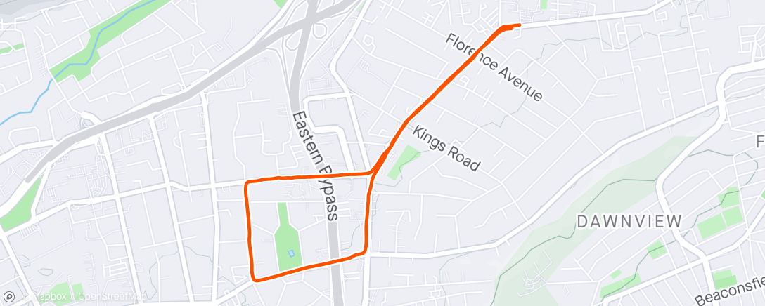 Map of the activity, Morning Run W1D1 - Sticking to the training plan 👌