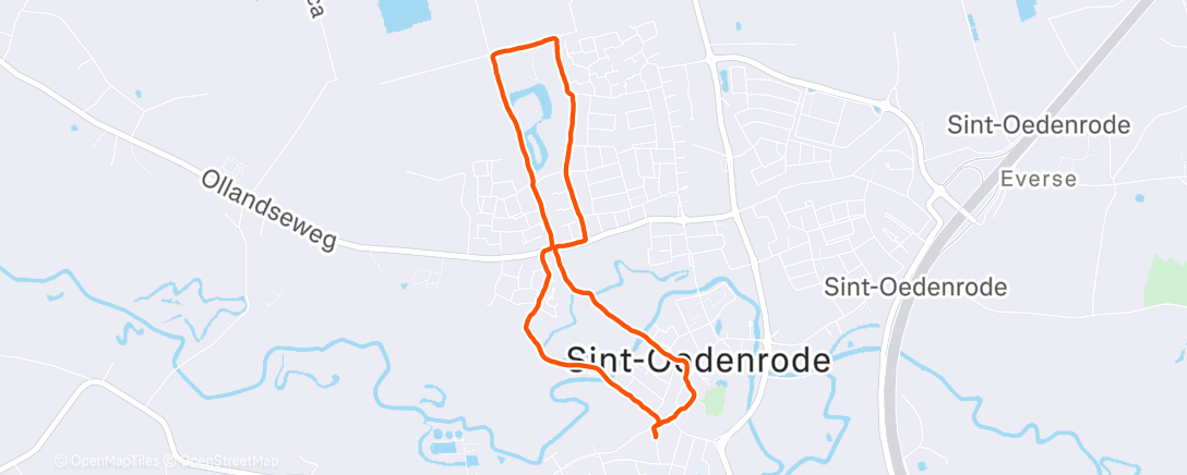 Map of the activity, Avondloop