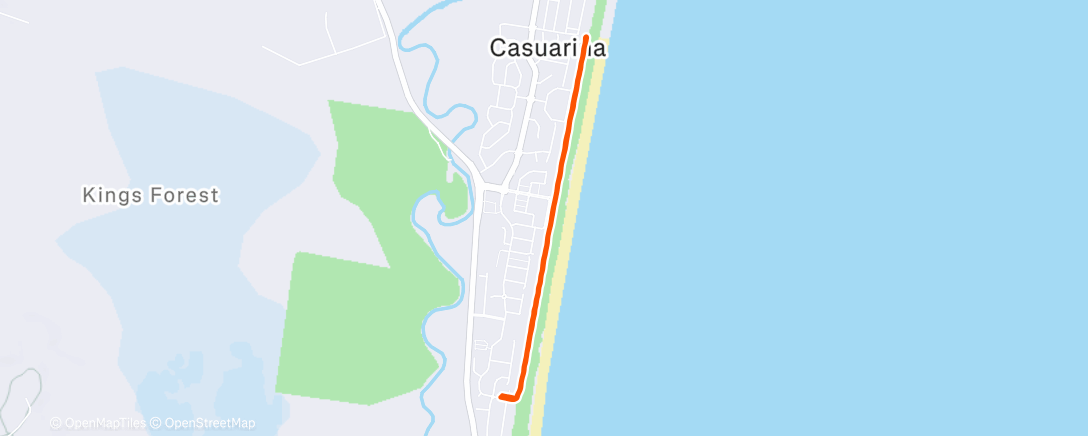 Map of the activity, Morning Run