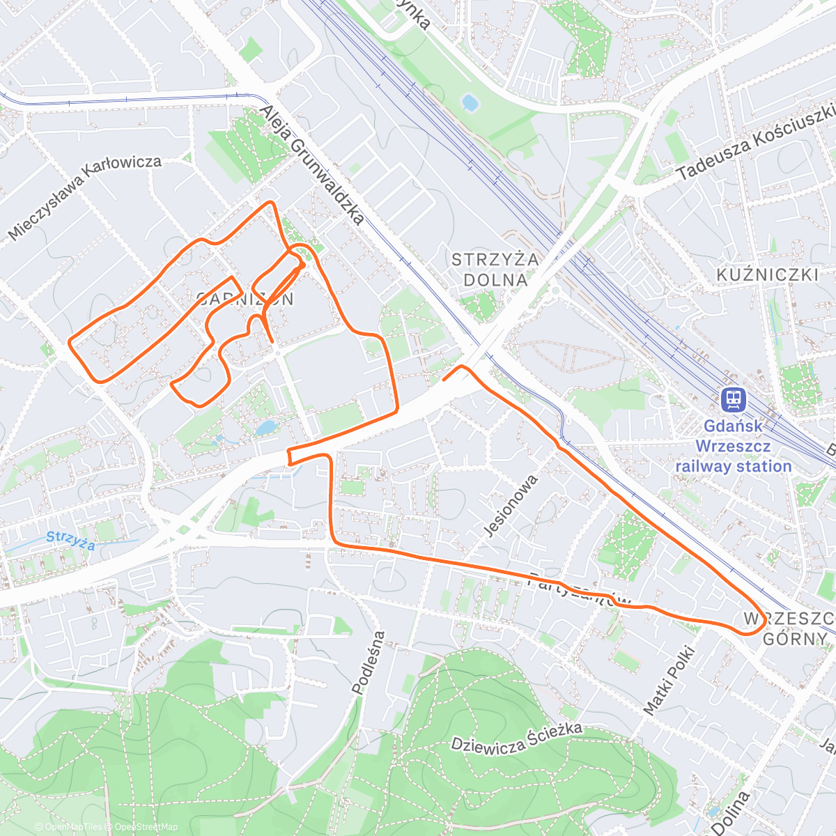 Map of the activity, Camminata mattutina