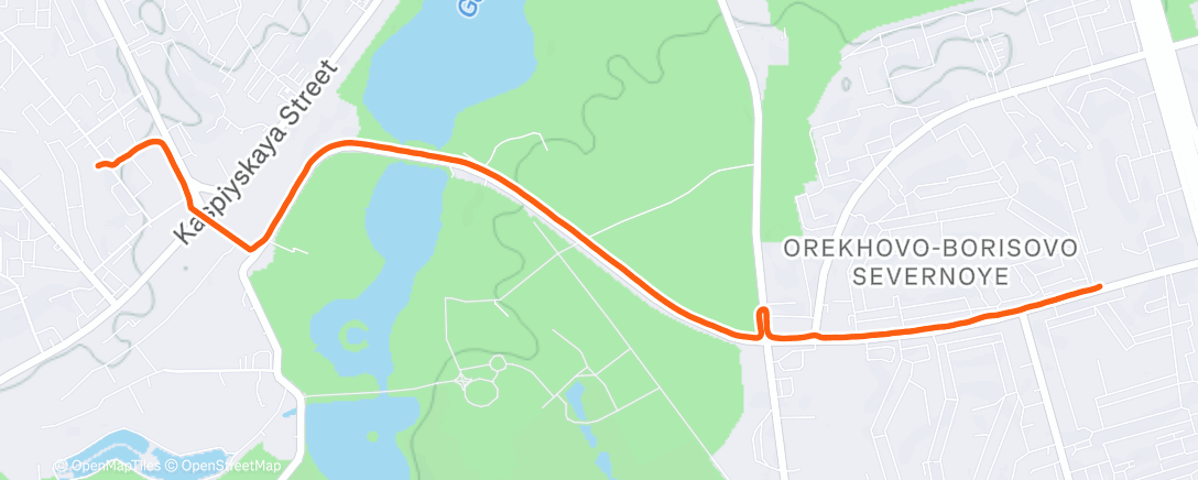 Map of the activity, Lunch Run