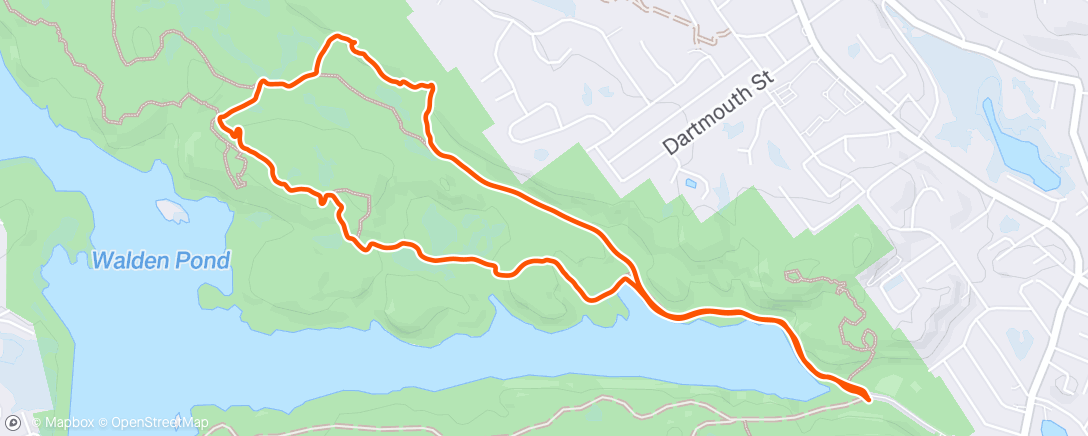 Map of the activity, Lunch Mountain Bike Ride