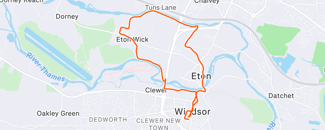 Map of the activity, Morning Run