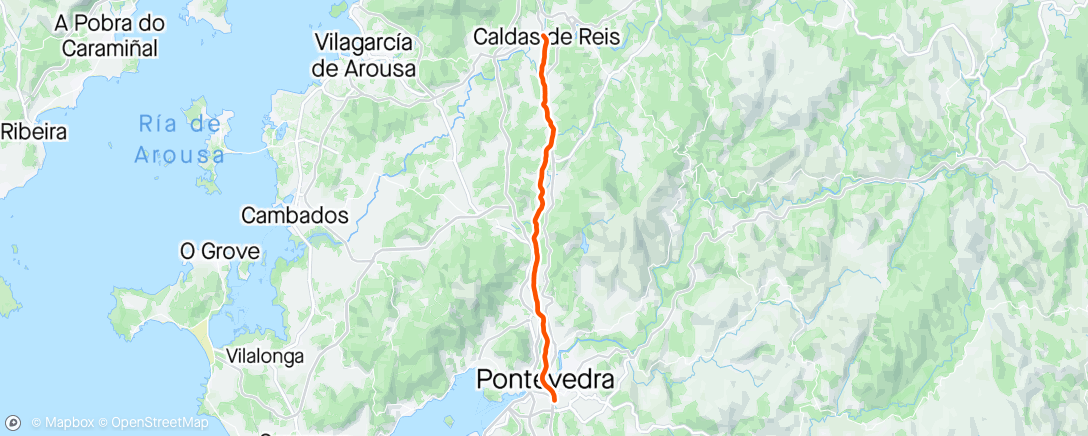 Mapa da atividade, Camino de Santiago Etapa 3: Pontevedra - Caldas de Reis