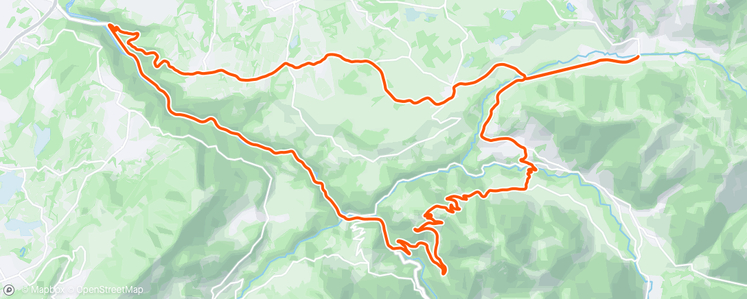 Map of the activity, Sortie vélo en soirée