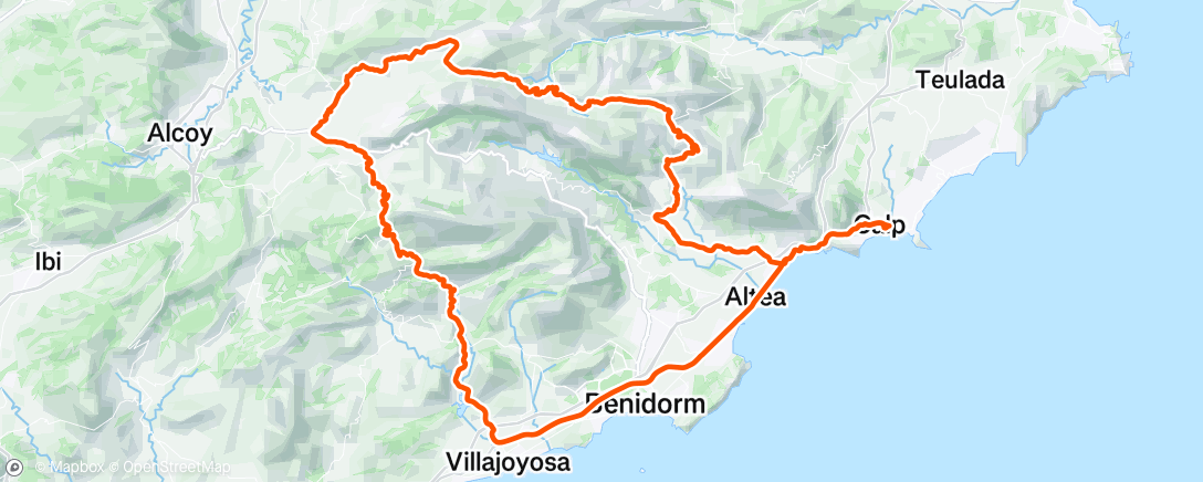 Mapa da atividade, Bicicleta por la mañana