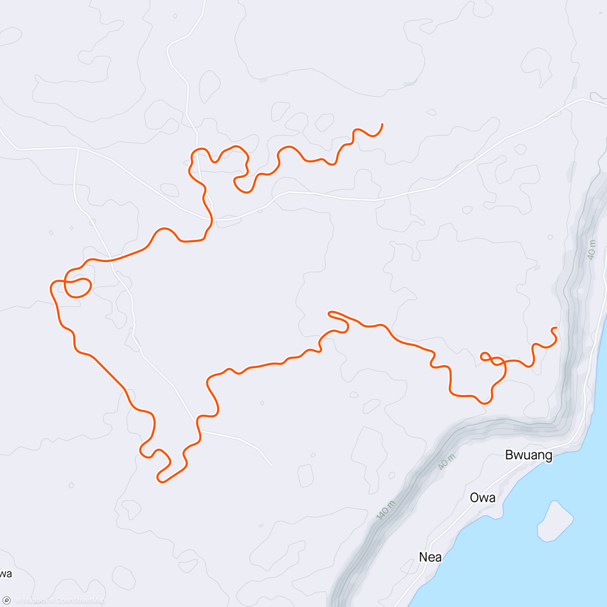 Map of the activity, Zwift - Pacer Group Ride: Makuri 40 in Makuri Islands with Miguel