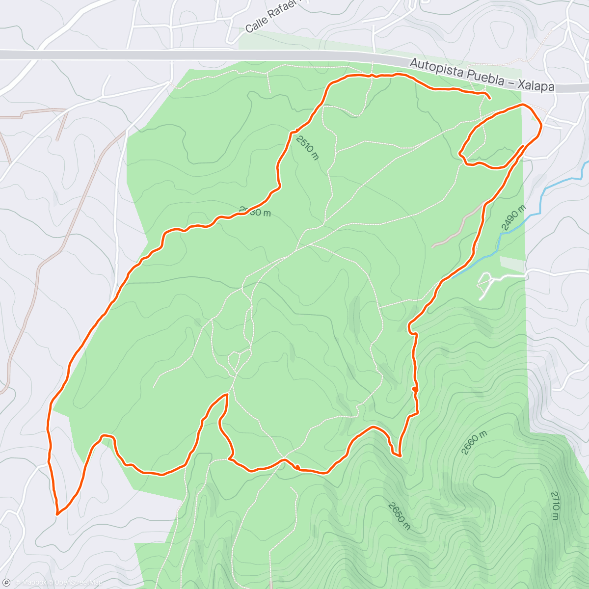 Mapa de la actividad (Carrera de montaña a la tarde)