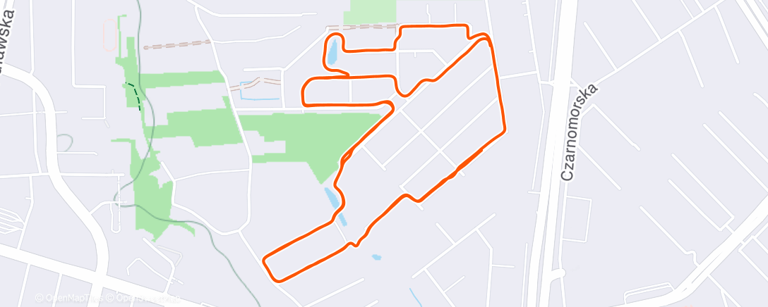 Map of the activity, Evening Run