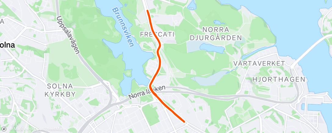 Map of the activity, 7.5km Easy Run with Runna ✅