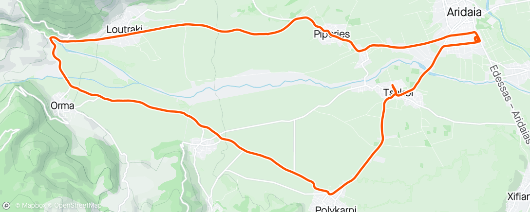 Map of the activity, Morning Long Run