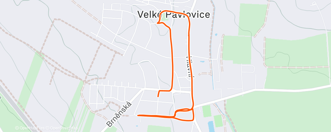 Map of the activity, Average 26. 12. run