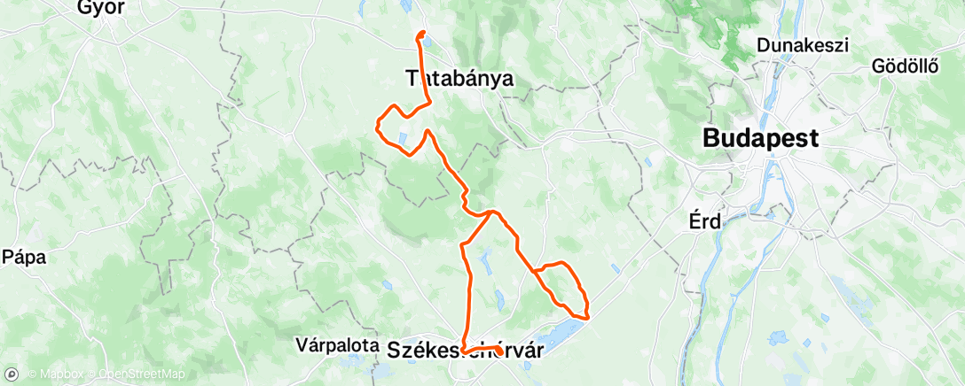Map of the activity, Tour of Hungary #4