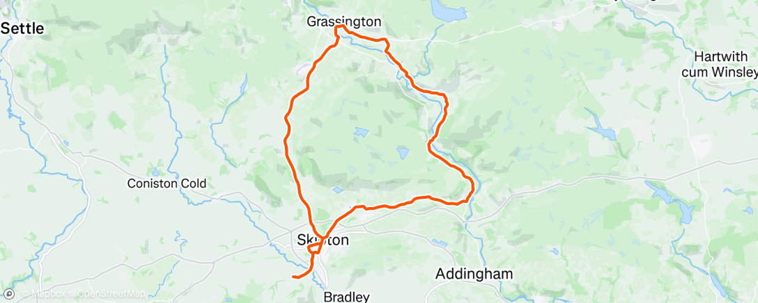 Map of the activity, Spinning out a day in the car on the M6