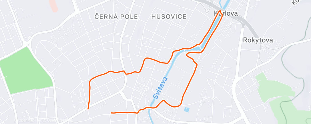 Map of the activity, Lunch Run