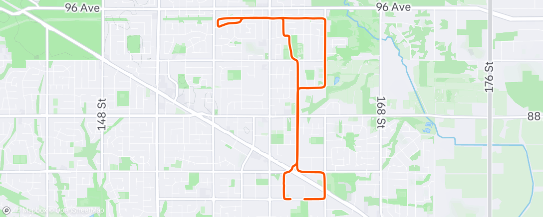 Map of the activity, Evening Ride