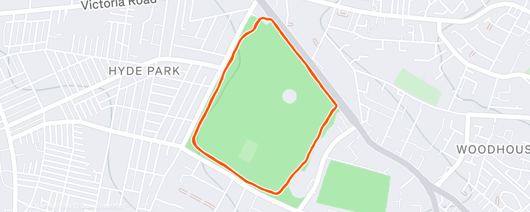 Map of the activity, Afternoon Run