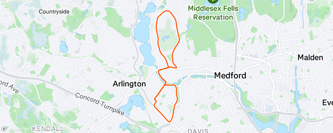 Map of the activity, Morning Run