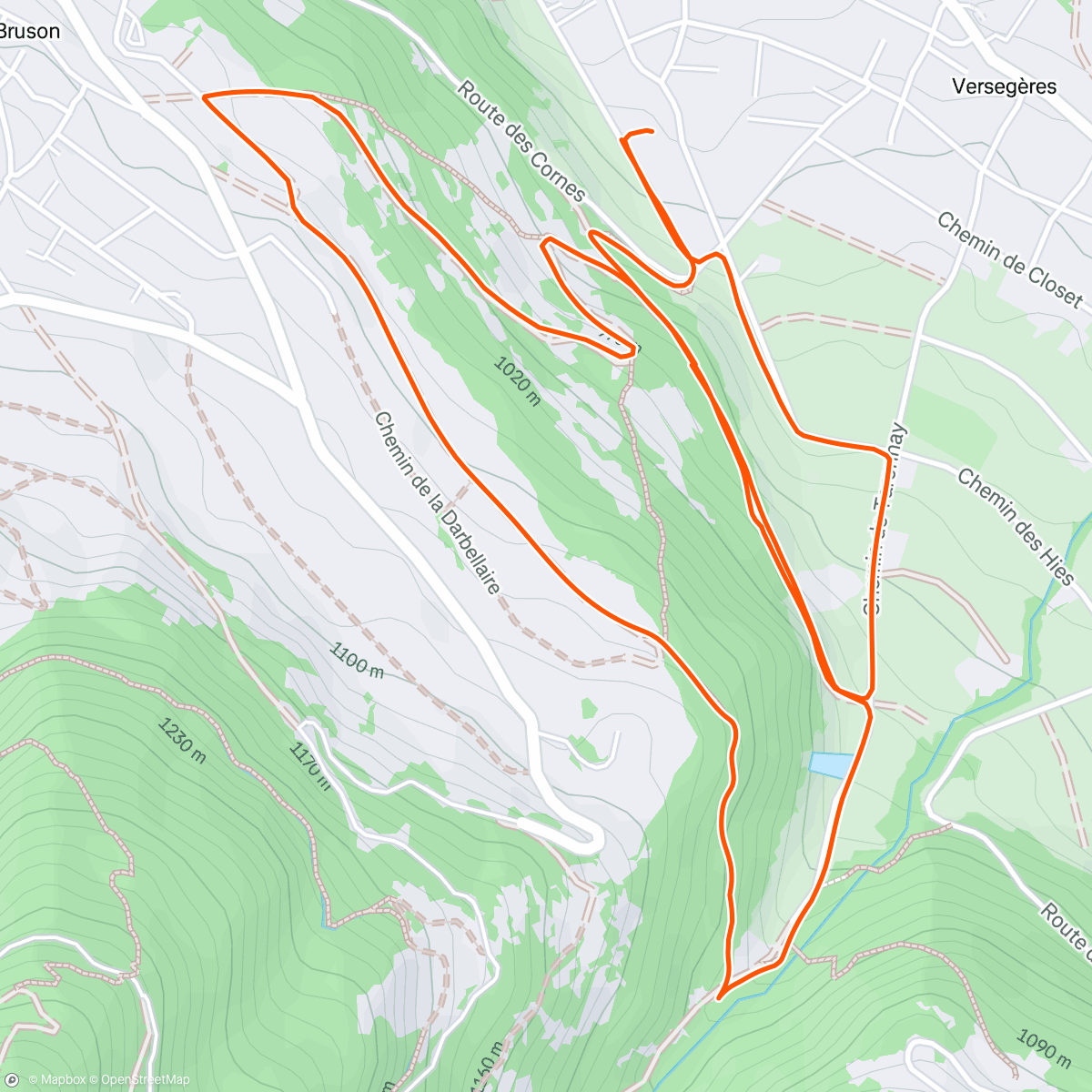 Map of the activity, Emma's final run to complete her challenge 👊