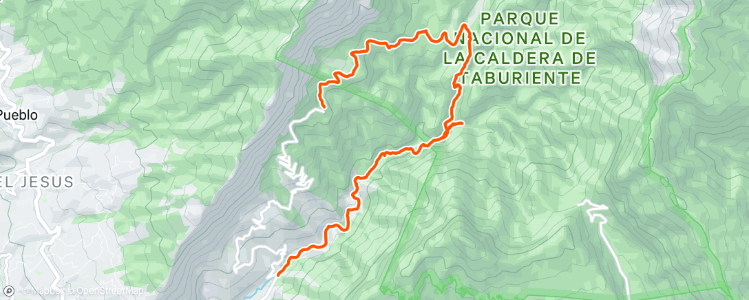 Map of the activity, Caldera de Taburiente