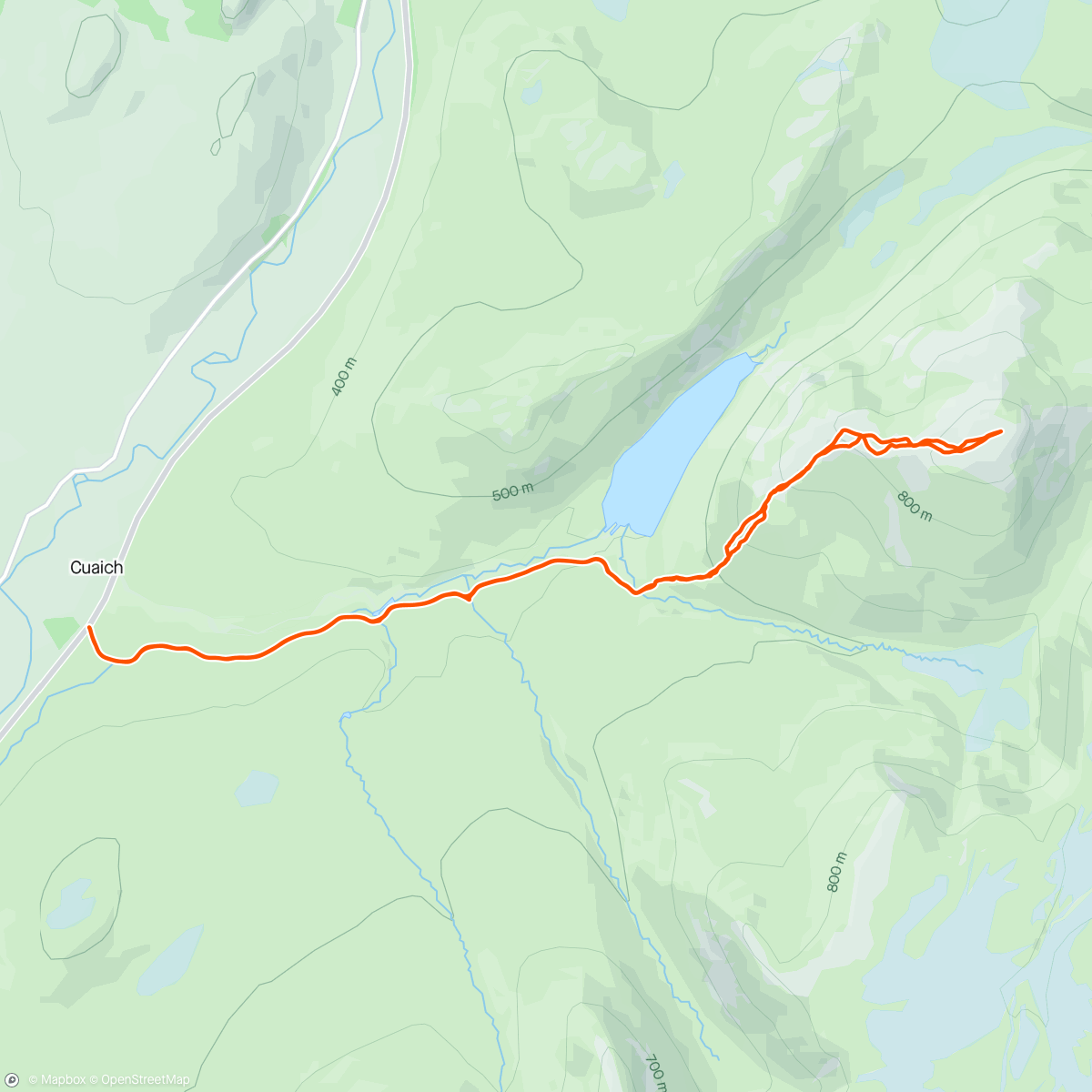 Map of the activity, Dog or grouse, Meall Chuaich, Drumochter