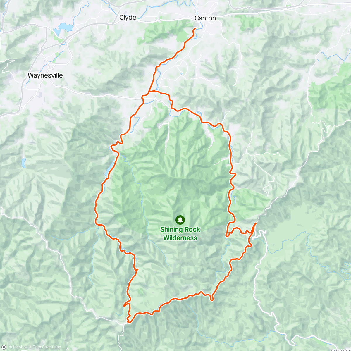 Mapa da atividade, BRBC Ride: Cold Mountain