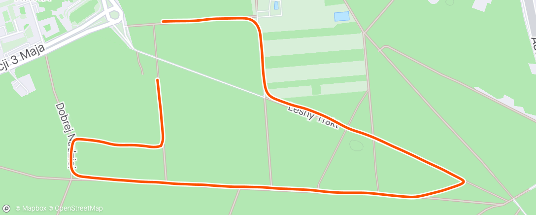 Map of the activity, Park Run Toruń #400