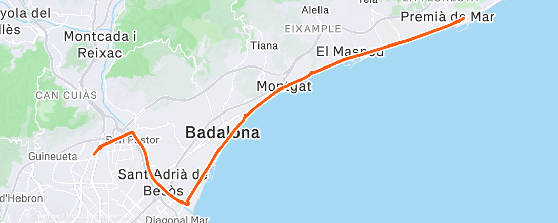 Map of the activity, Porfin ☀️ || Ayunas ride comeback💆🏻‍♂️