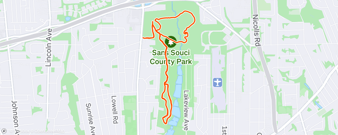 Map of the activity, Morning Trail Run